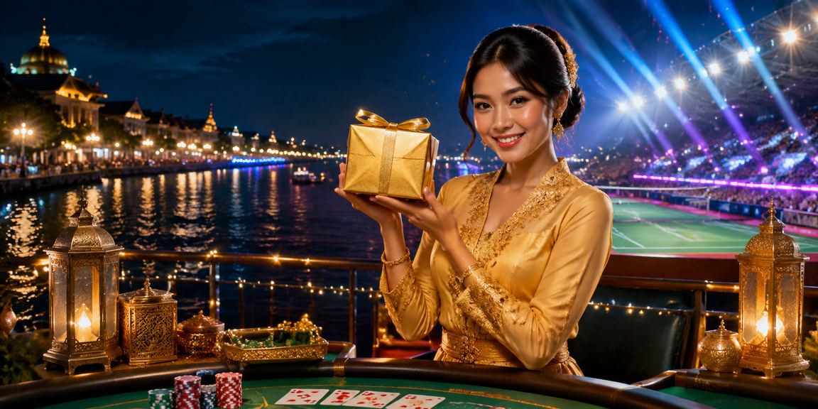 Suasana permainan meja kasino live t500 Malaysia dengan dealer berpakaian tradisional